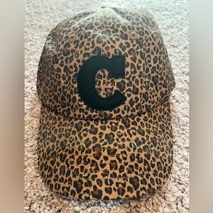 Leopard Print Women’s hat with Black Letter